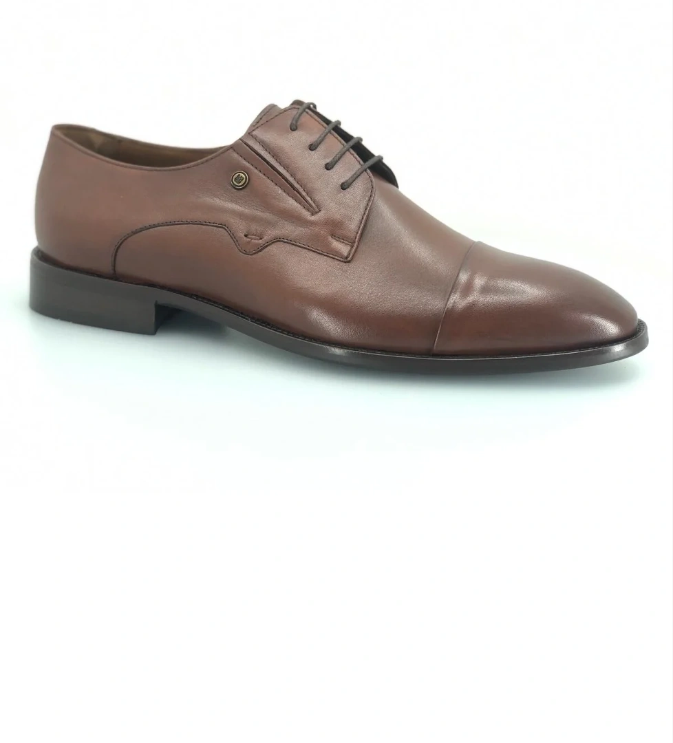 %100 Hakiki Deri Bağcıklı Jurdan Kösele Erkek Klasik Ayakkabı