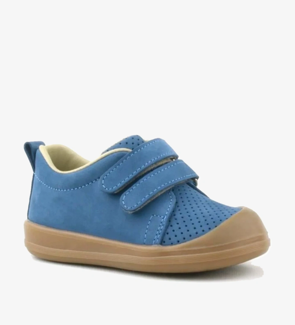 Rakerplus Sonic Hakiki Deri Lacivert Cırtlı Anatomik Bebek Spor Ayakkabı Sneaker model görseli