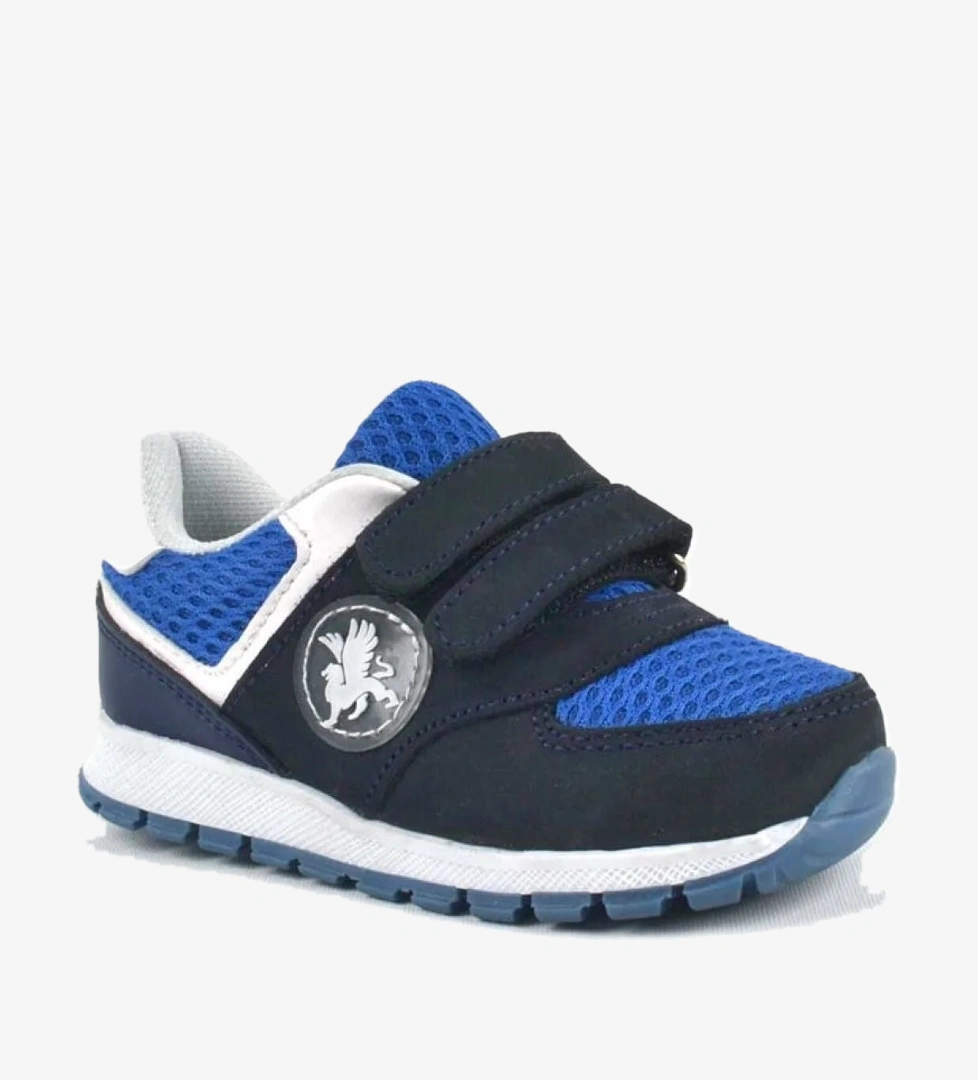 Rakerplus Hakiki Deri Lacivert Cırtlı Erkek Bebek Spor Ayakkabı model görseli