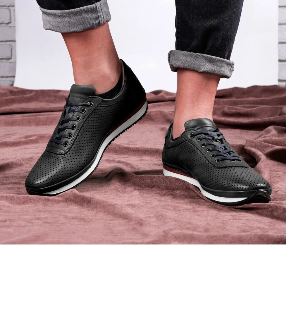 Pointed Hakiki Deri Erkek Günlük Ayakkabı