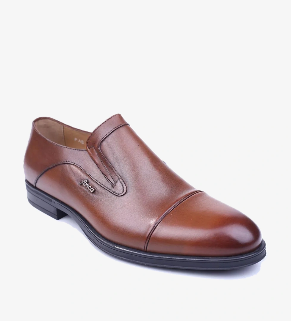 2516 Erkek Hakiki Deri Bağcıksız Klasik Ayakkabı