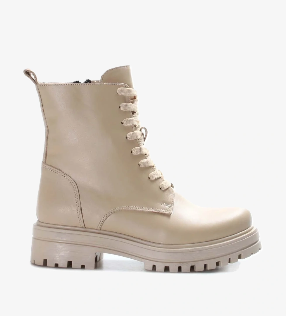 Hakiki Deri Kürklü Kadın Klasik Bot 757KZA21075 - Görsel 1