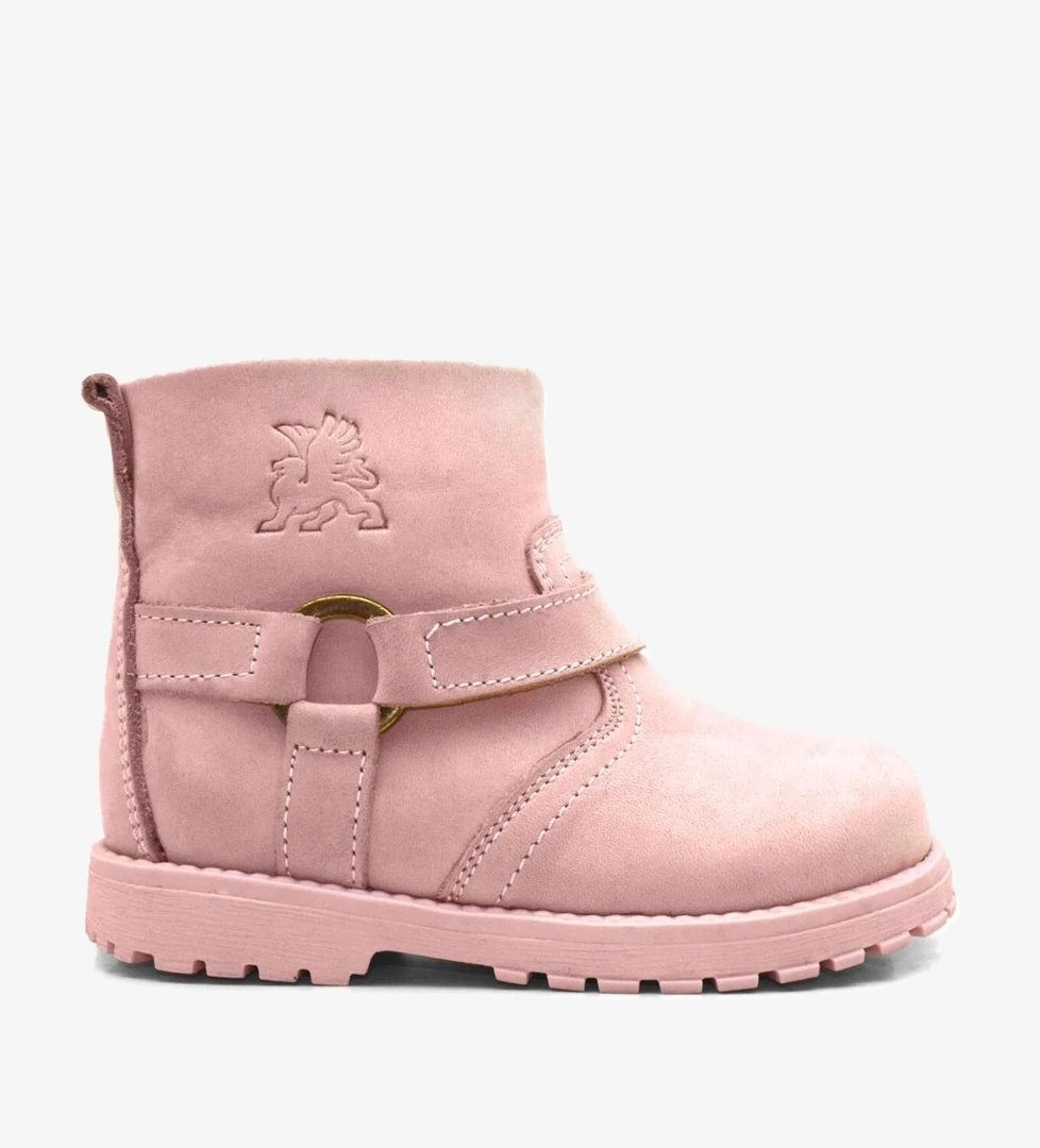 Rakerplus Chiron Hakiki Deri Pembe Fermuarlı Kız Bebek Bot model görseli