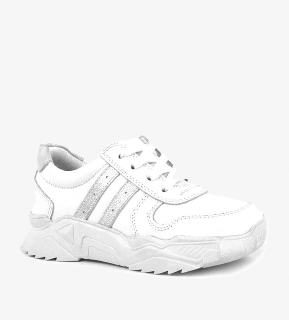 Hakiki Deri Kız Çocuk Sneakers Ayakkabı - Görsel 1