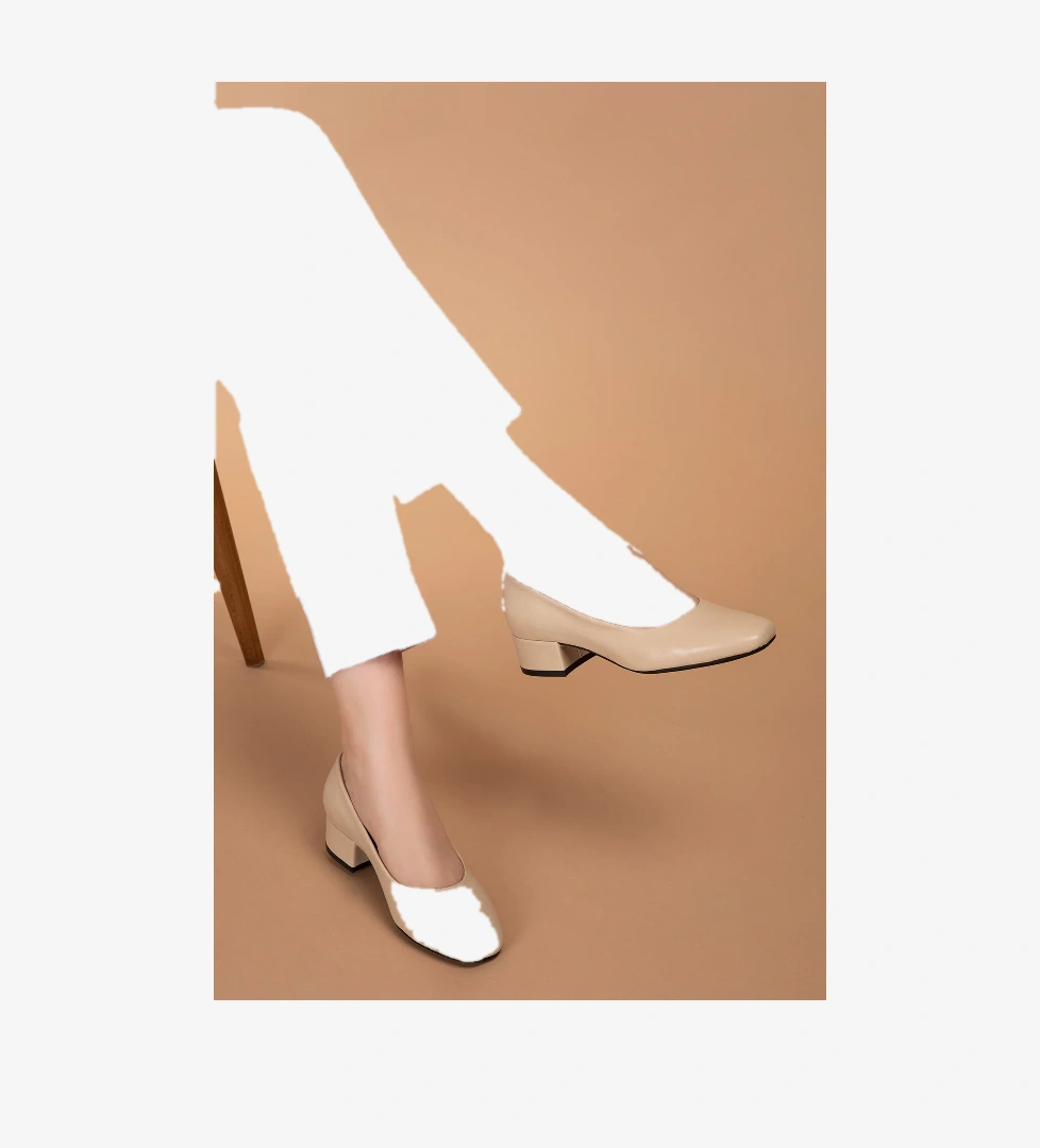 Gondol Kundura Gondol Hakiki Deri Topuklu Klasik Babet Vdt.040 model görseli