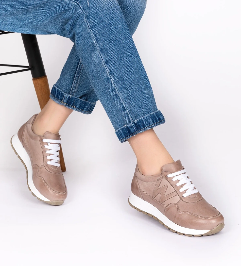 Gondol Içi Dışı Hakiki Deri Anatomik Taban Spor Ayakkabı flf.444