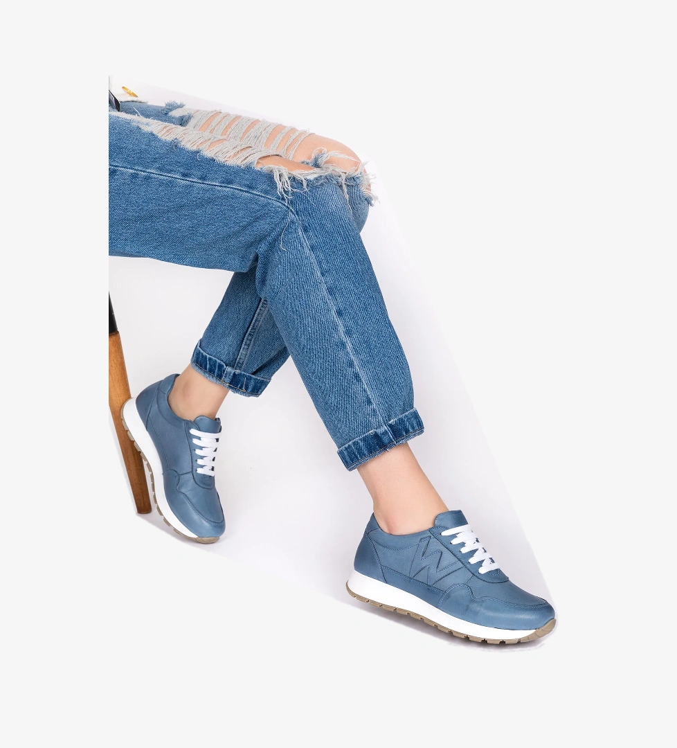 Gondol Içi Dışı Hakiki Deri Anatomik Taban Spor Ayakkabı flf.444