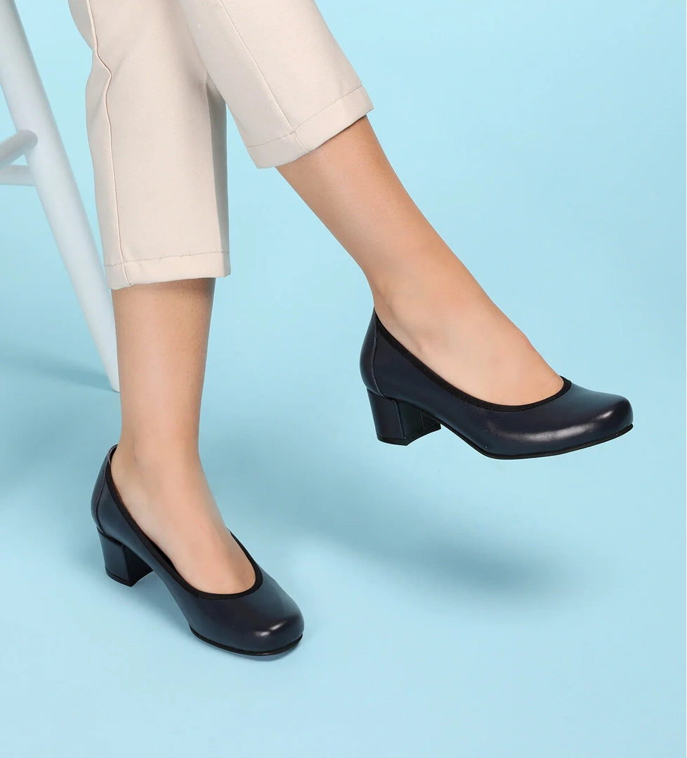 Gondol Kadın Hakiki Deri Rahat Günlük Topuklu Ayakkabı şhn.280