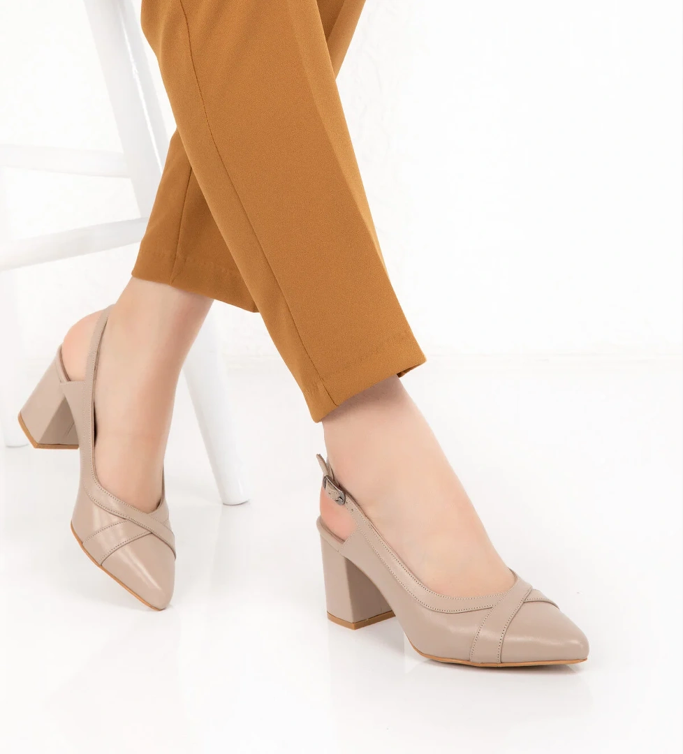 Gondol Hakiki Deri Topuklu Ayakkabı şhn.741