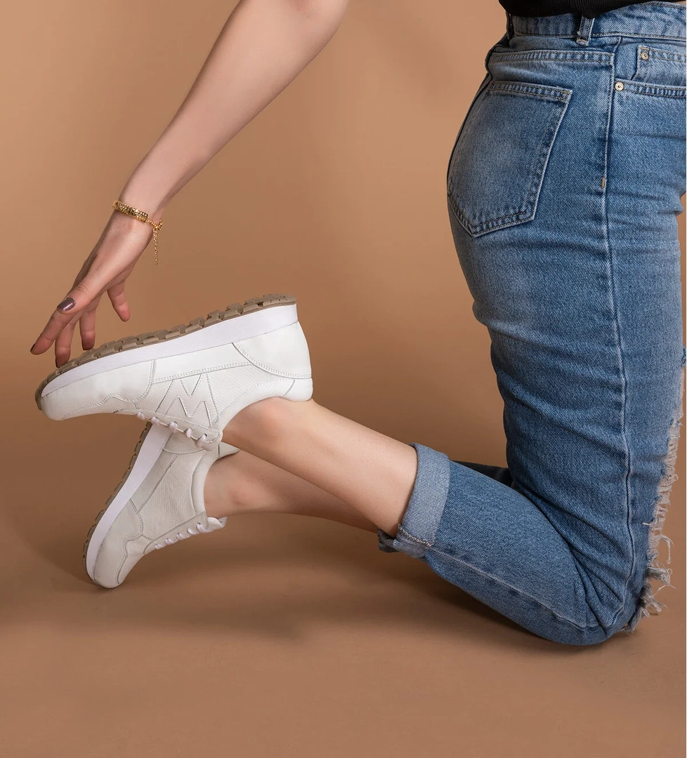 Gondol Içi Dışı Hakiki Deri Anatomik Taban Spor Ayakkabı flf.444