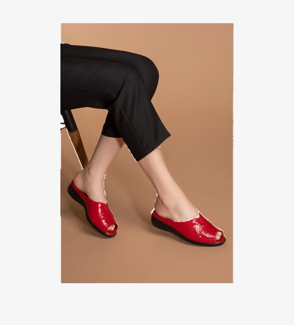 Gondol Hakiki Deri Çeyizlik Kadın Terlik özl.326