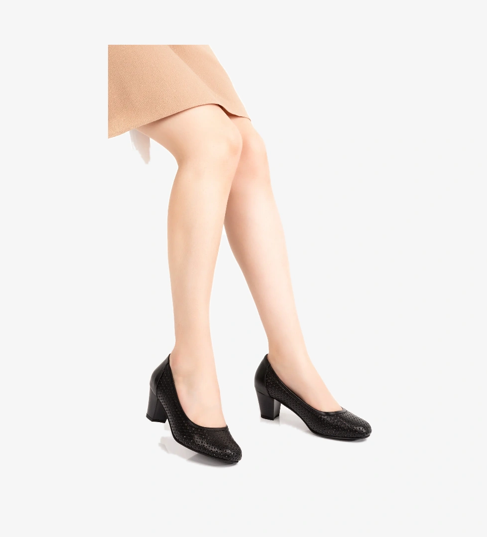 Gondol Hakiki Deri Klasik Topuklu Ayakkabı şhn.242y