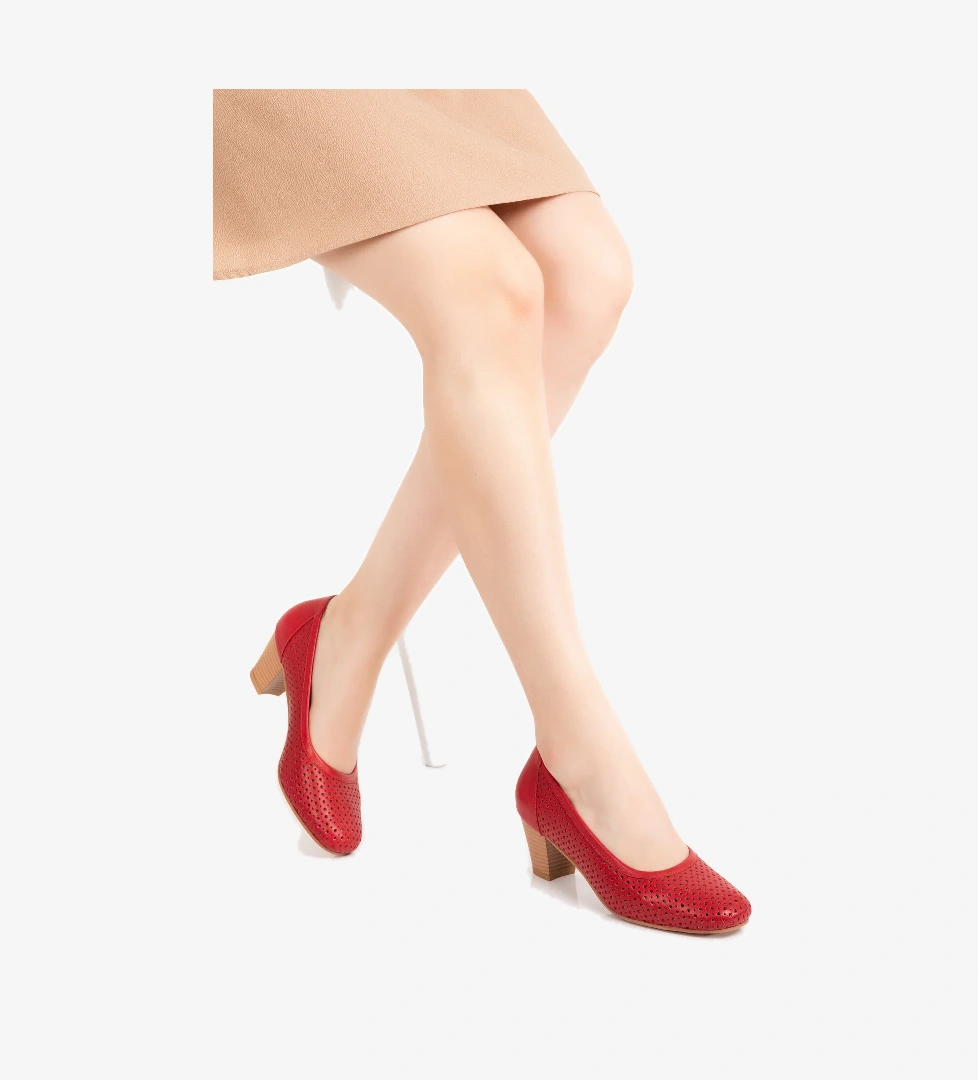 Gondol Hakiki Deri Klasik Topuklu Ayakkabı şhn.242y