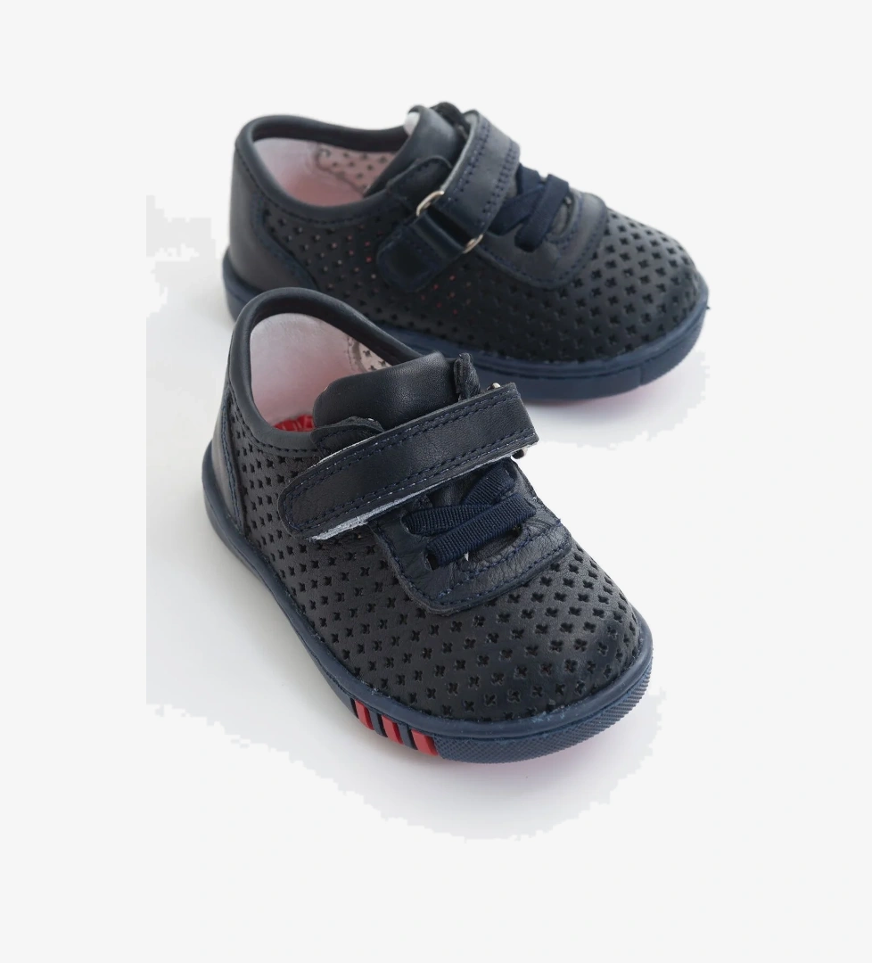 Mnpc Unisex Çocuk Lacivert Deri Ortopedik Destekli İlk Adım Ayakkabı model görseli