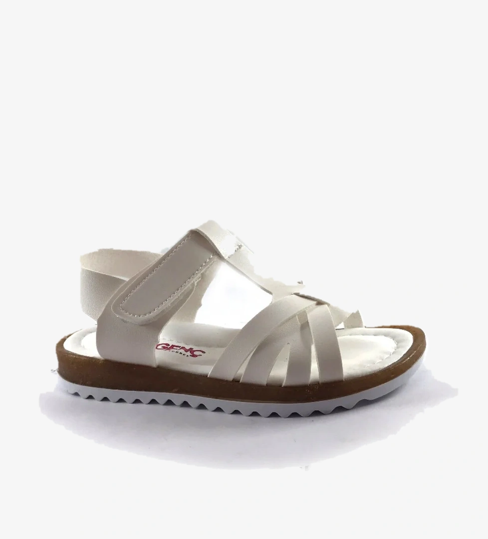 Beyaz Kız Çocuk Sandalet Ayakkabı - Görsel 1