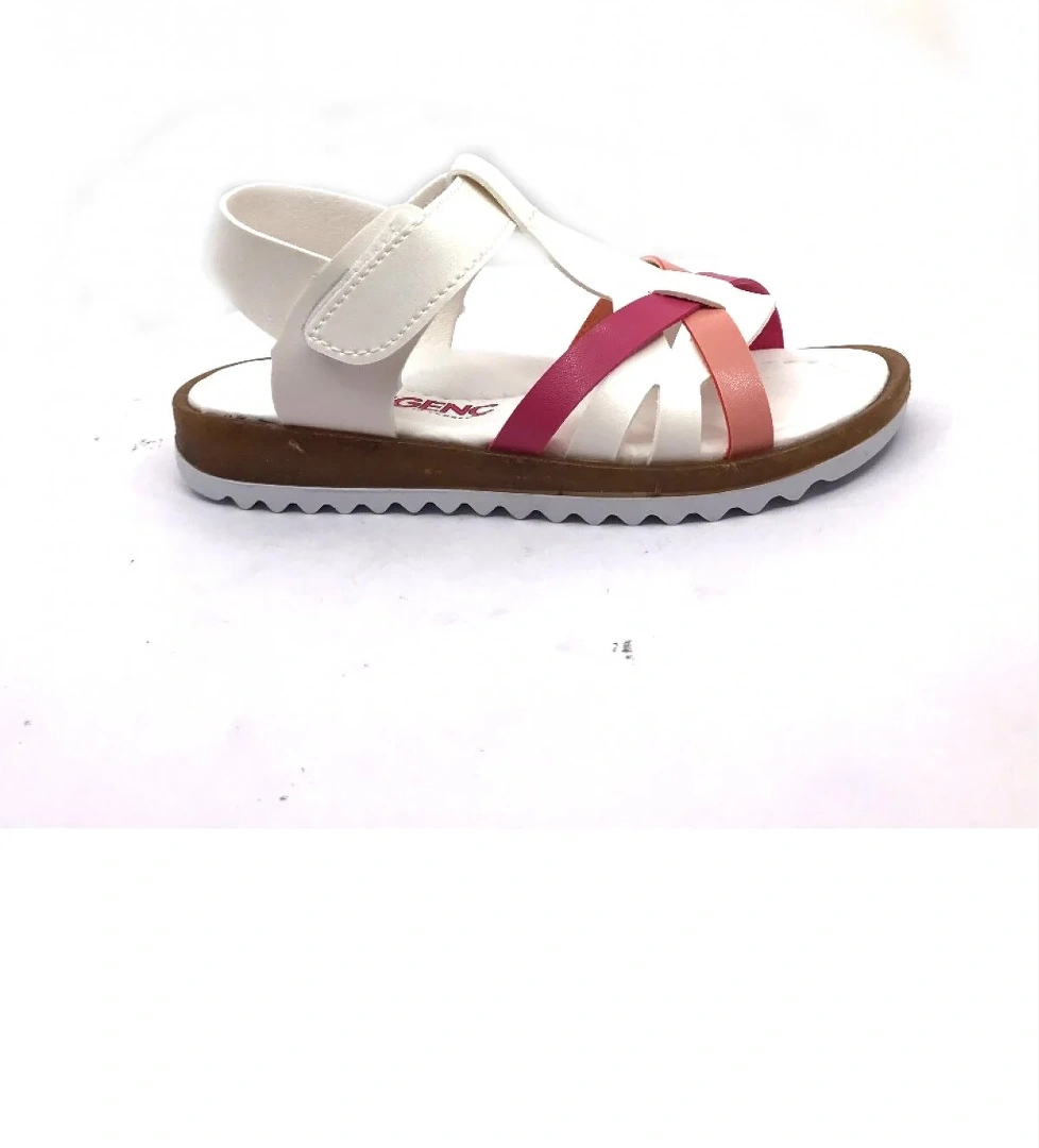 Şirin Bebe 01 Beyaz Kız Çocuk Bebe Sandalet Ayakkabı model görseli