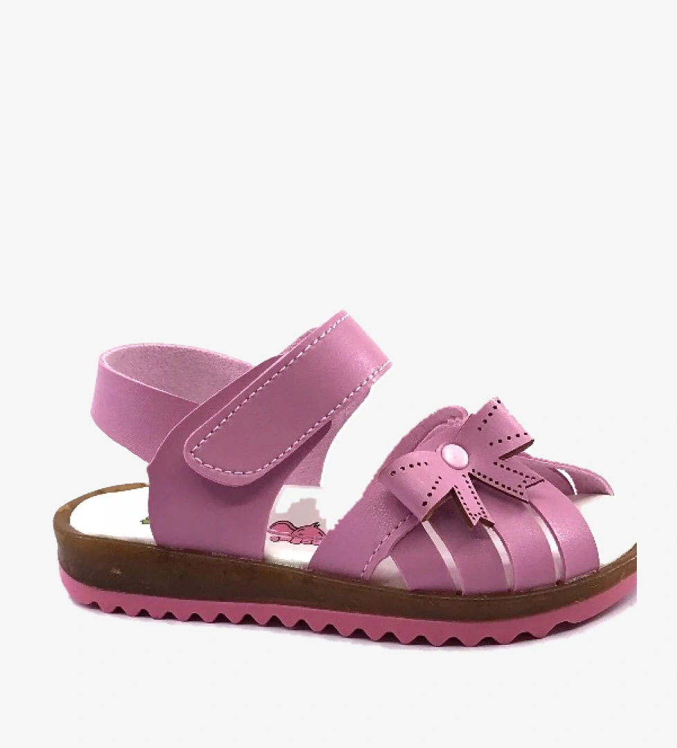 Şirin Bebe 03 Pembe Kız Çocuk Bebe Sandalet Ayakkabı model görseli