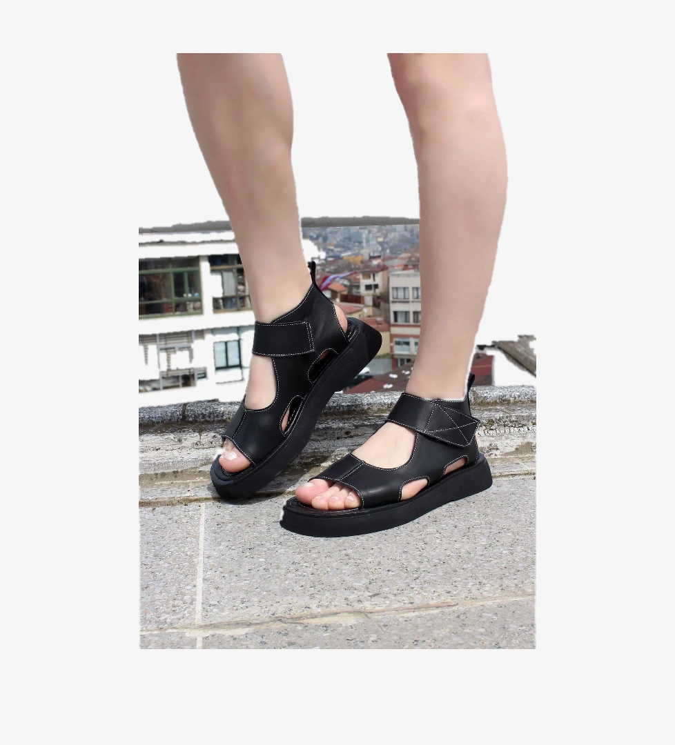 Fast Step Hakiki Deri Kadın Klasik Sandalet 281za20755 model görseli