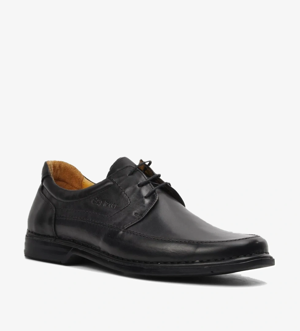 061601 Siyah Hakiki Deri Erkek Günlük Ayakkabı - Görsel 1