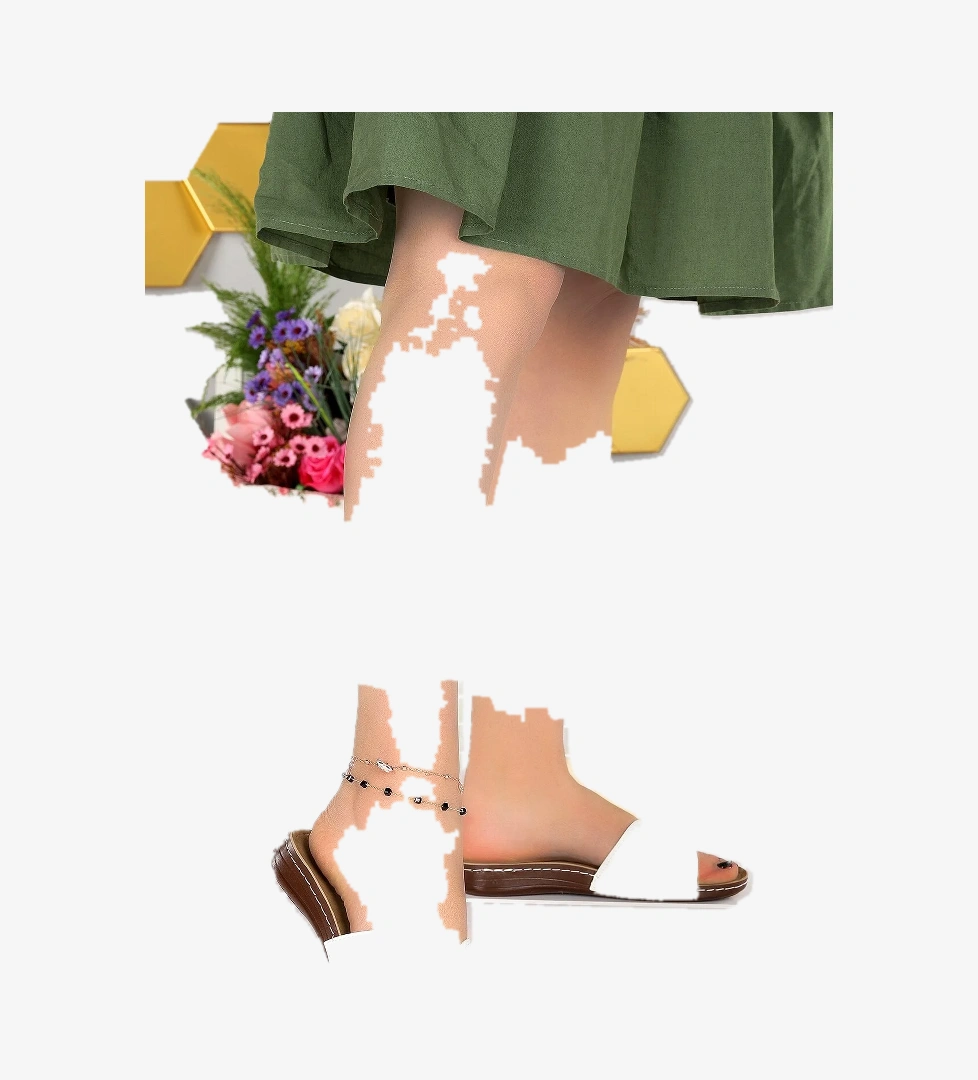 Günlük Kemerli Kadın Terlik Ary 11-113 Beyaz