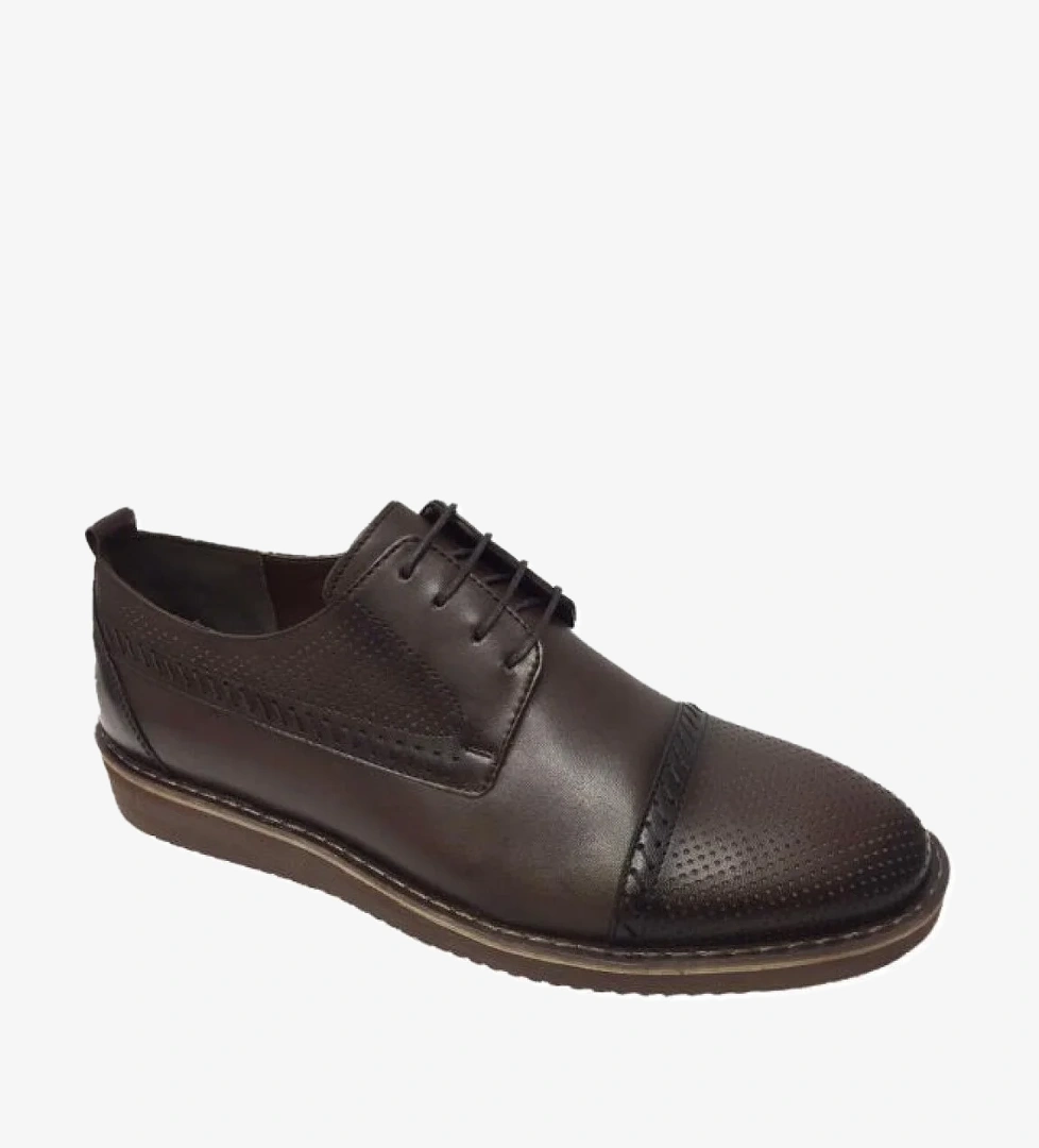 164 Hakiki Deri Düz Taban Erkek Ayakkabı - Görsel 1