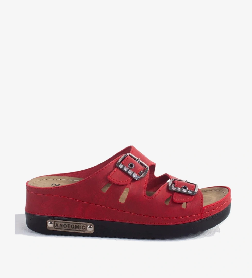 Dagoster DZA37-3001 Kırmızı Günlük Ortopedik Kadın Terlik model görseli