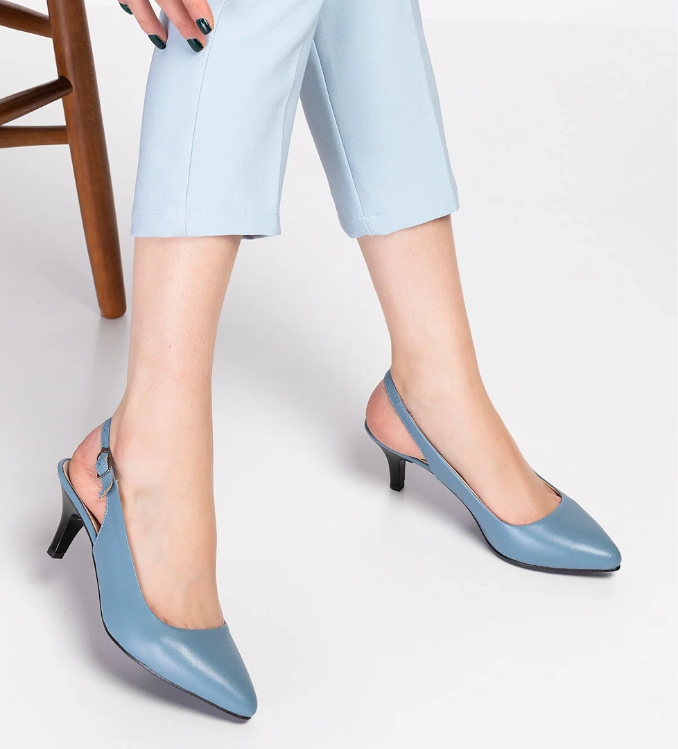 Gondol Kadın Hakiki Deri Orta Boy Topuk Stiletto vdt.230