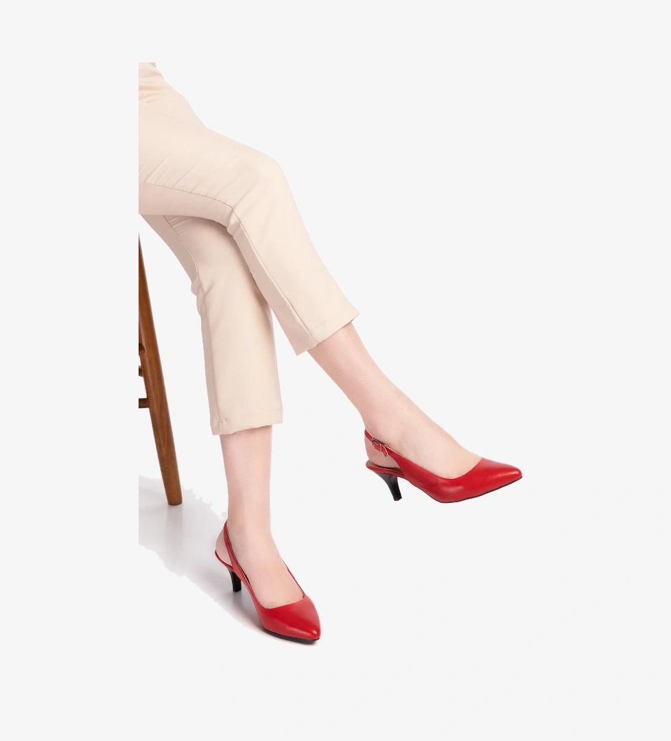 Gondol Kundura Gondol Kadın Hakiki Deri Orta Boy Topuk Stiletto Vdt.230 model görseli