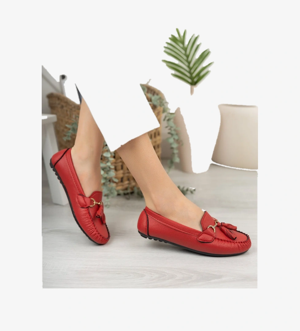 Khayt Tassel Casual Günlük Kadın Babet Ayakkabı model görseli