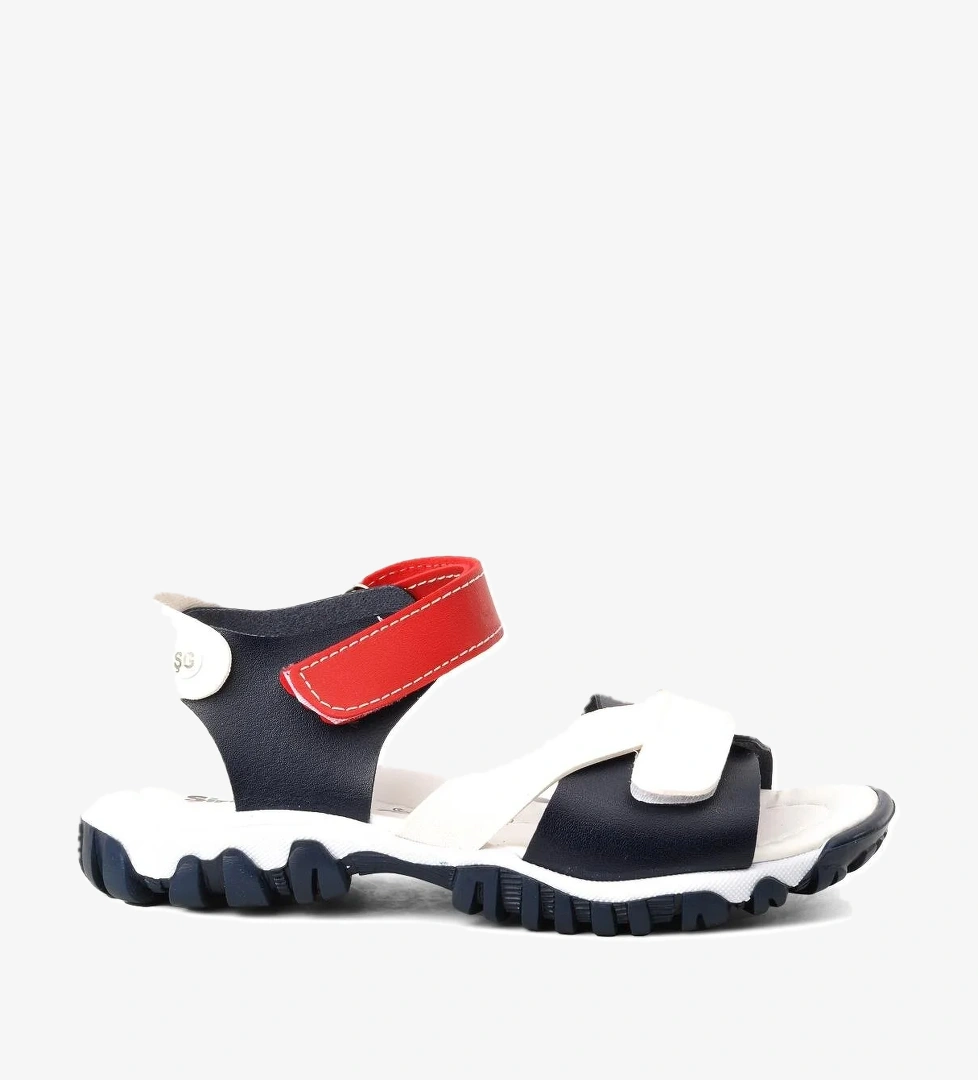 Şr60 Lacivert-Beyaz-Kırmızı Erkek Çocuk Comfort Sandalet - Görsel 1