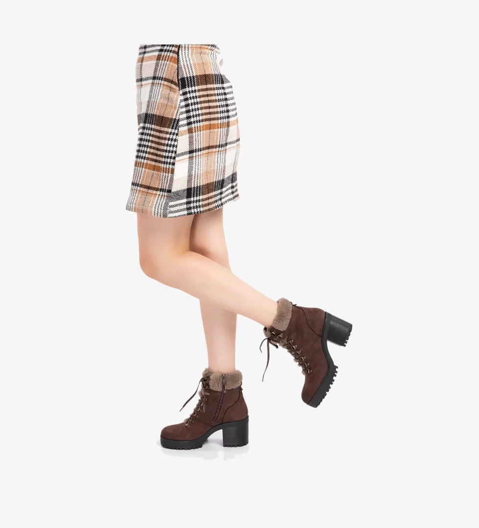 Gondol Kadın Hakiki Deri Kürklü Topuklu Bot west.2159 - Görsel 1