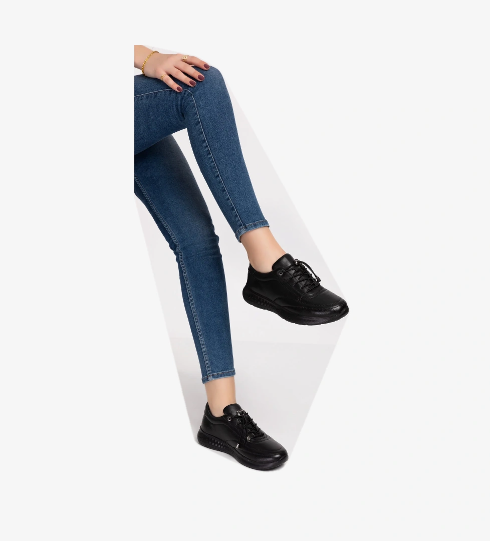 Gondol Içi Dışı Hakiki Deri Faylon Taban Hafif Spor Ayakkabı es.110