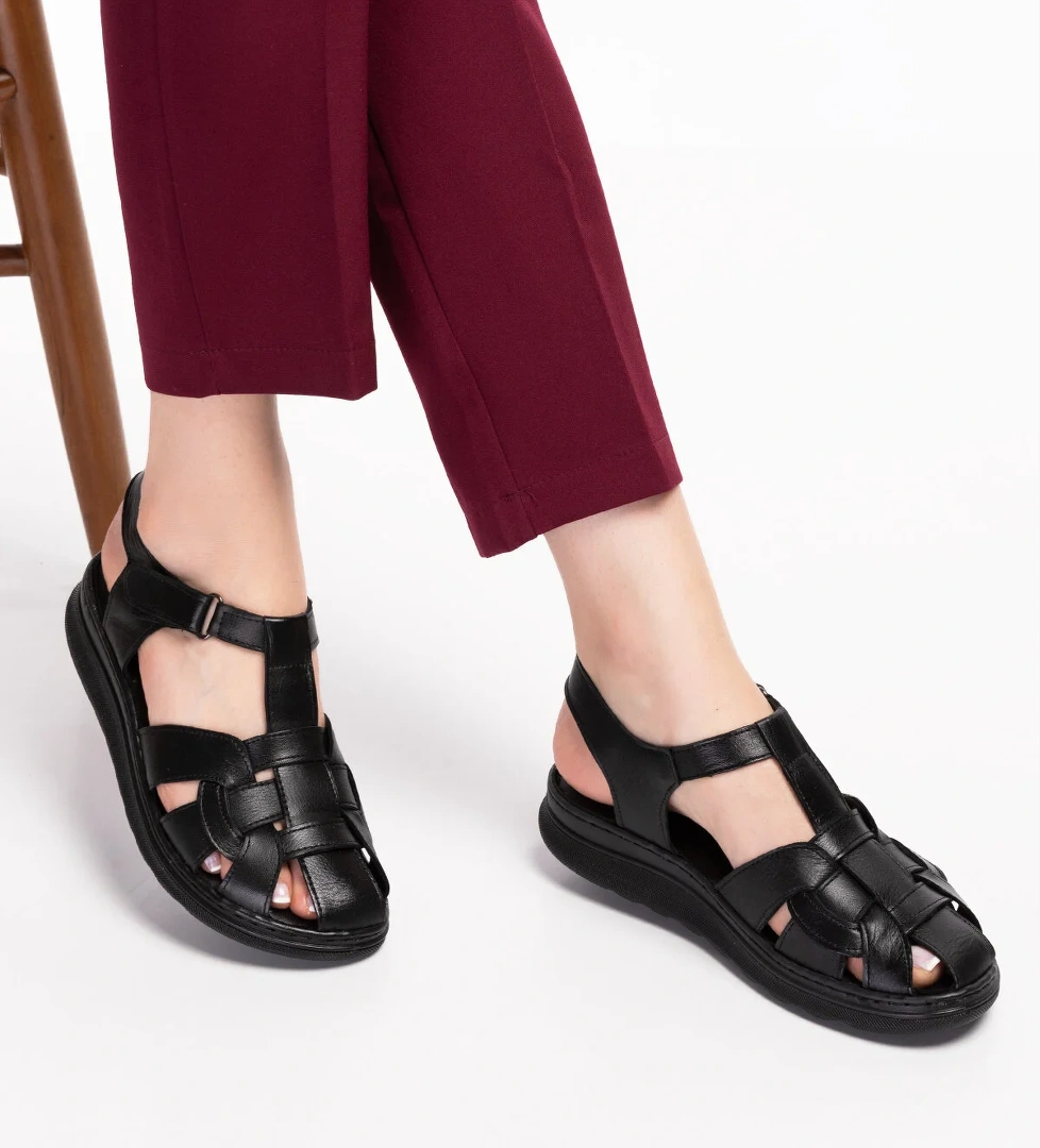 Gondol Hakiki Deri Anatomik Yumuşak Taban Rahat Sandalet irm.111