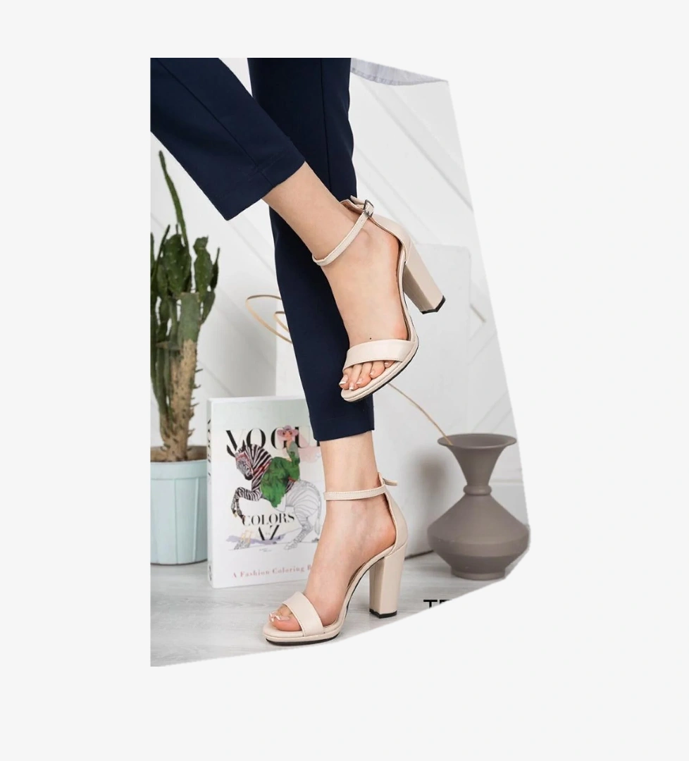 Kocamanlar 5231 İnce Platfotm Tek Bant Kadın Topuklu Ayakkabı model görseli