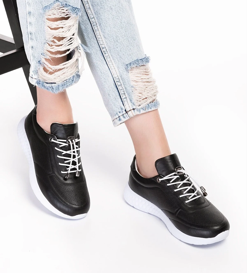 Gondol Içi Dışı Hakiki Deri Faylon Taban Hafif Spor Ayakkabı es.111