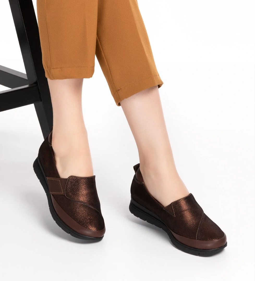 Gondol Kadın Hakiki Deri Anatomik Yumuşak Taban Günlük Ayakkabı pyt.1205