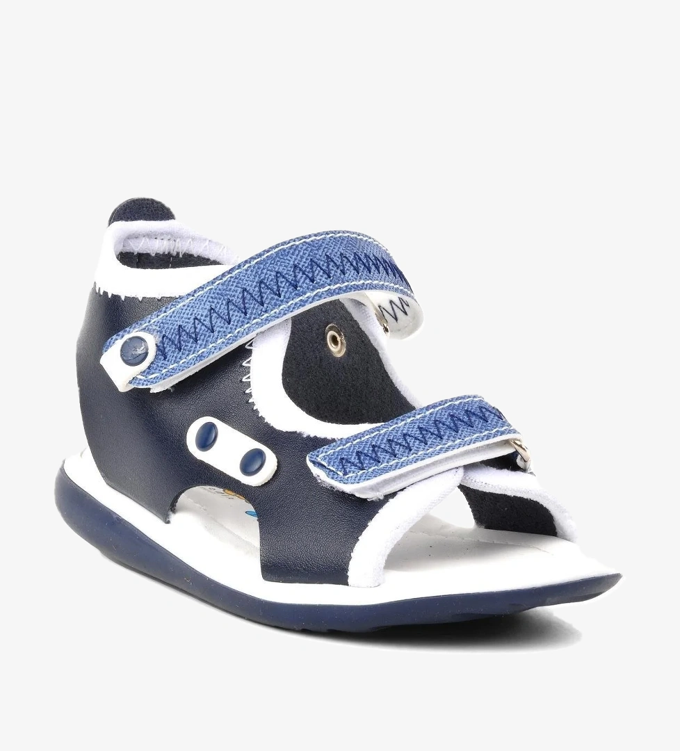 Re11 Mavi Cırt Cırtlı Erkek Çocuk Sandalet