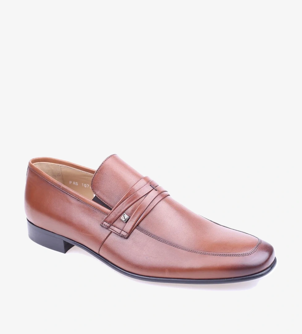 1076 Erkek Neolit Taban Klasik Bağcıksız Deri Ayakkabı