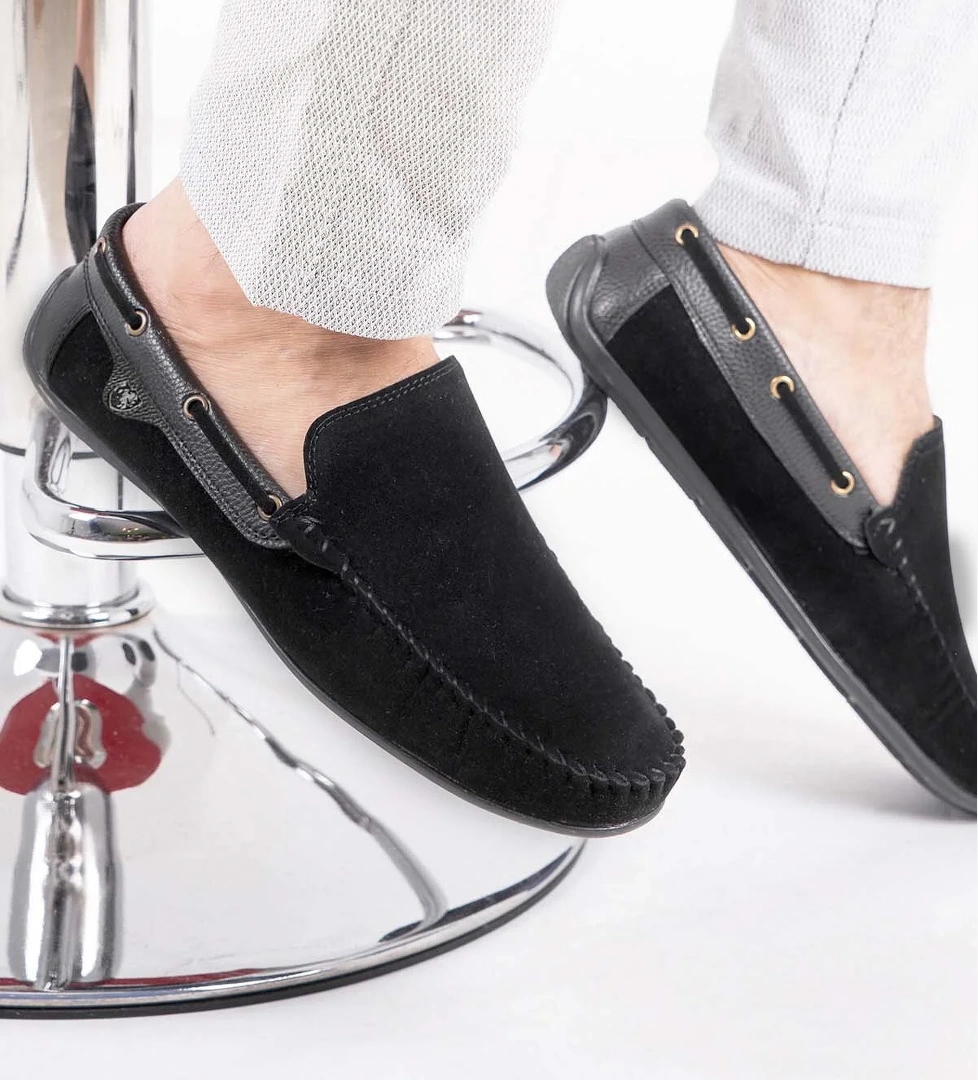 Erkek Rog Loafer Ayakkabı SÜET SİYAH