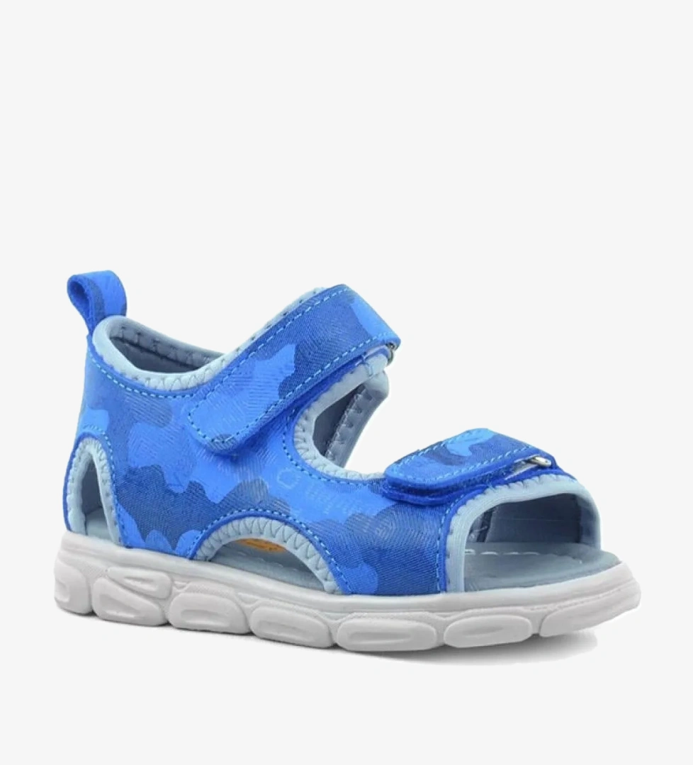 Rakerplus Wisps Hakiki Deri Mavi Kamuflaj Bebek Sandalet model görseli