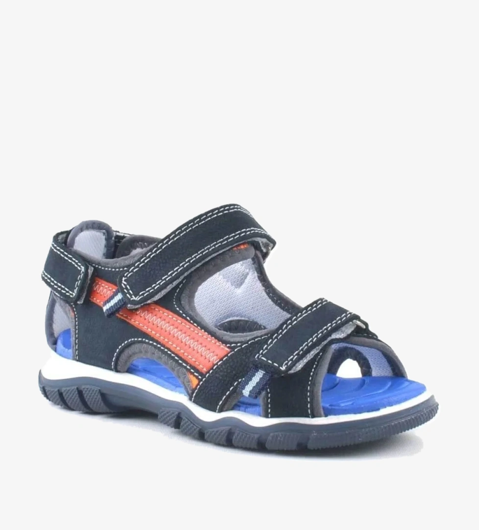 Rakerplus Hakiki Deri Lacivert Cırtlı Erkek Çocuk Outdoor Sandalet model görseli