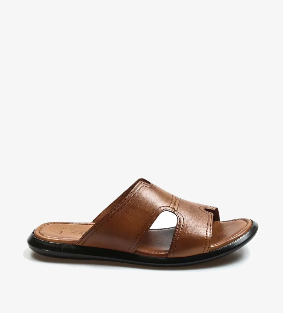 Fast Step Hakiki Deri Erkek Düz Terlik 018MBA798X169 model görseli