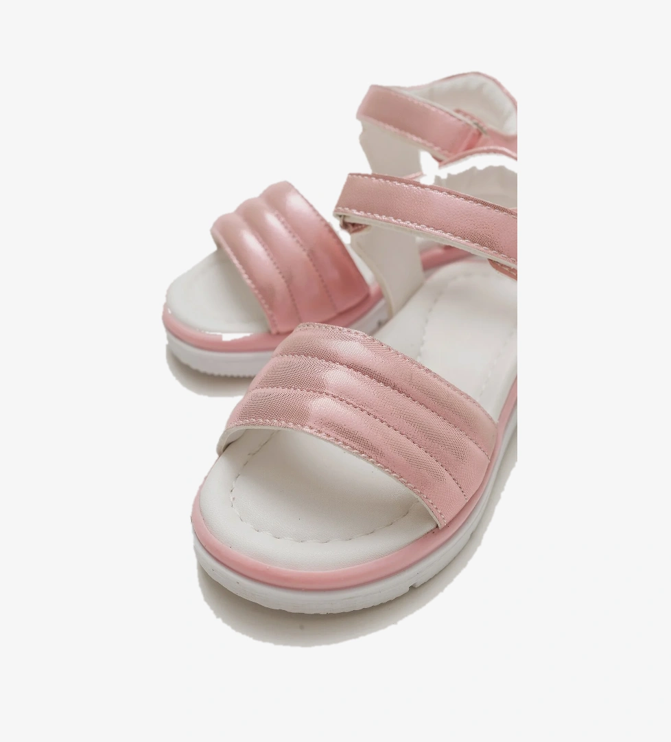 Kız Çocuk Pudra Ortopedik Destekli Çocuk Sandalet