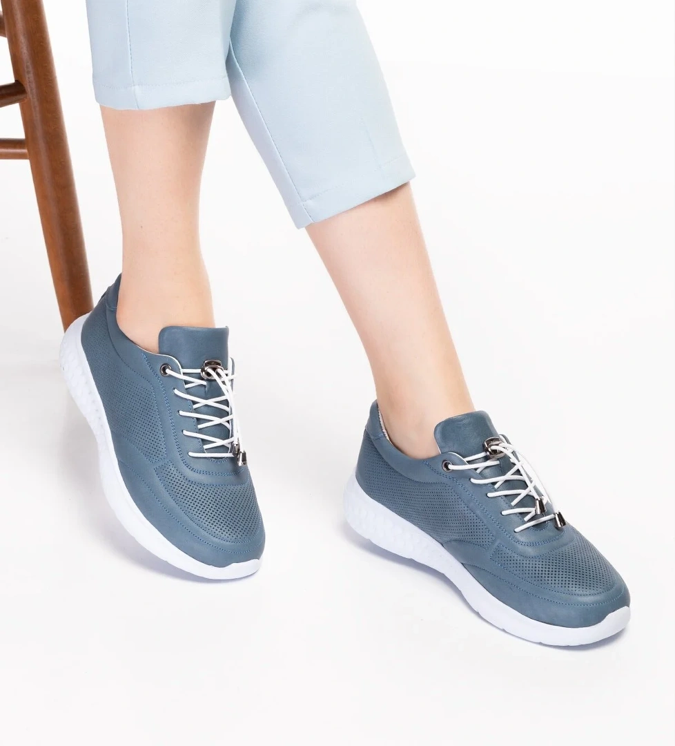 Gondol Içi Dışı Hakiki Deri Faylon Taban Hafif Spor Ayakkabı es.111