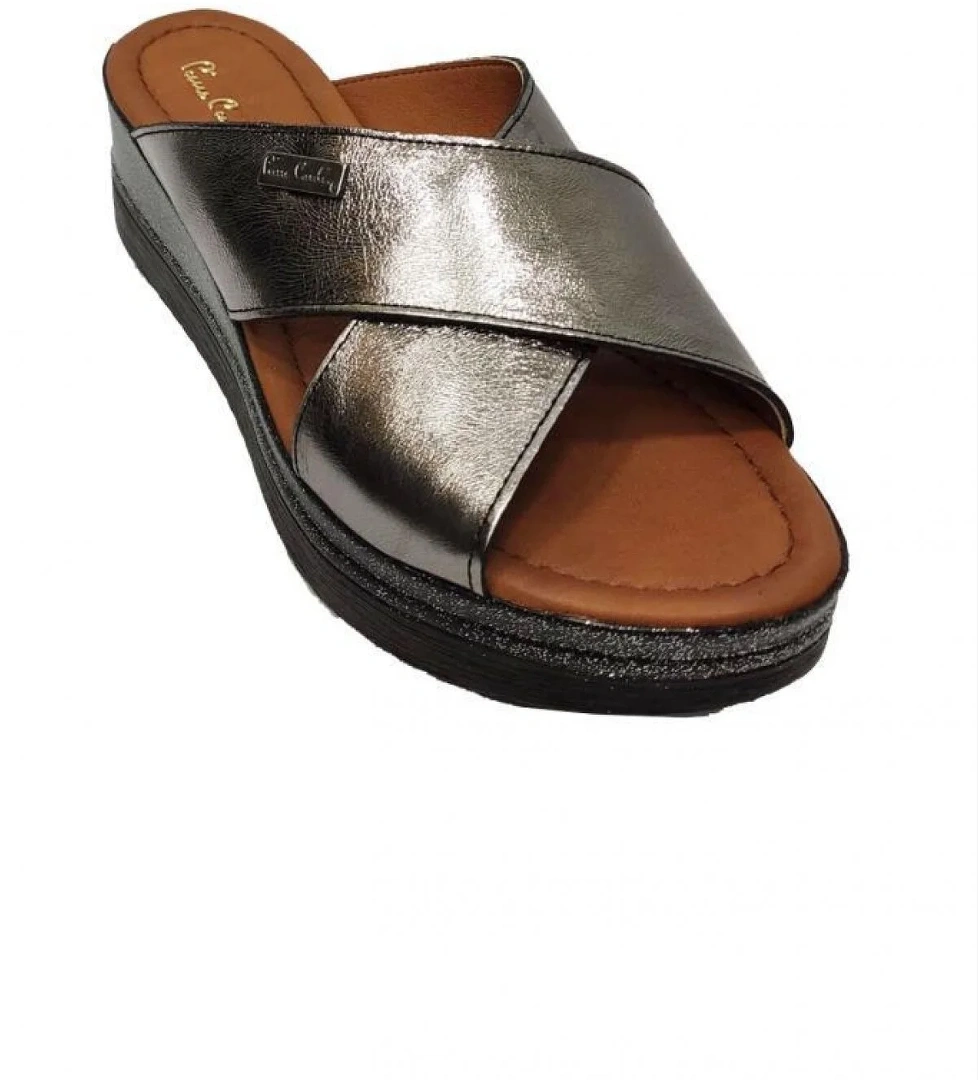 6081 Deri Ortopedik Kadın Terlik - Görsel 1