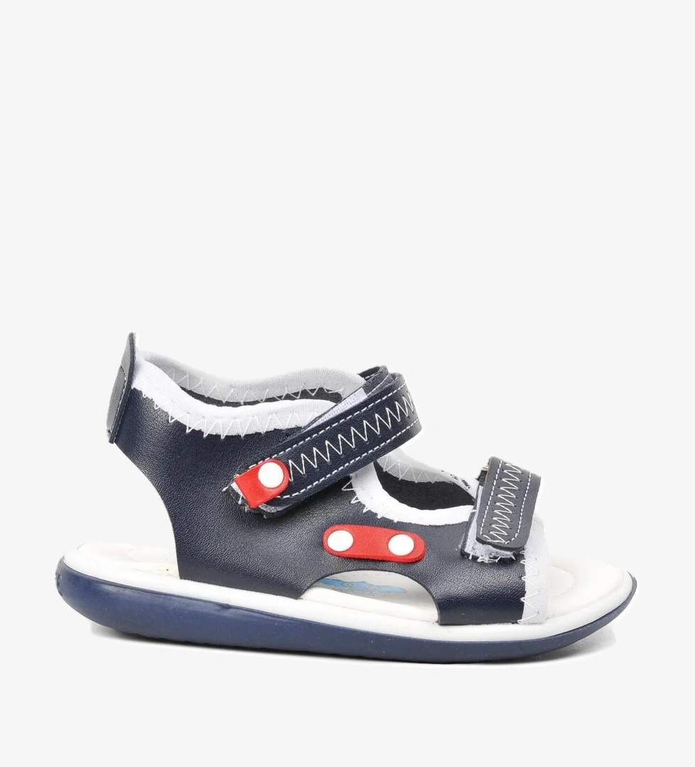 22Y05 Lacivert-Kırmızı-Beyaz Comfort Erkek Çocuk Sandalet