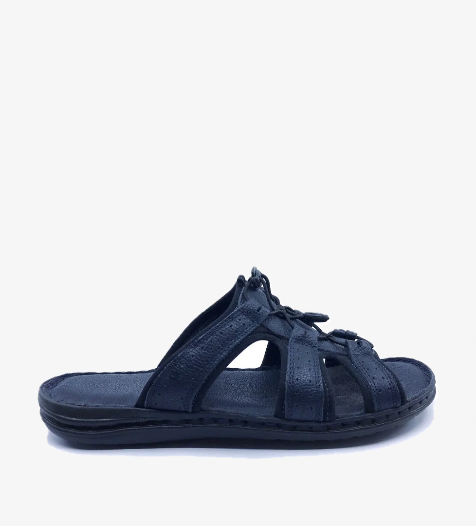 Ayakkabımood Dr.Hoşnut Larcivert %100 Deri Orto Pedi Erkek Terlik model görseli