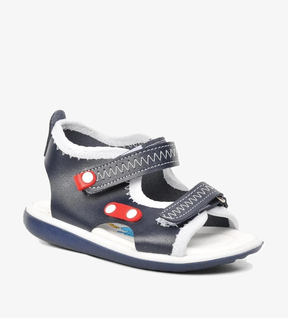 22Y05 Lacivert-Kırmızı-Beyaz Comfort Erkek Çocuk Sandalet