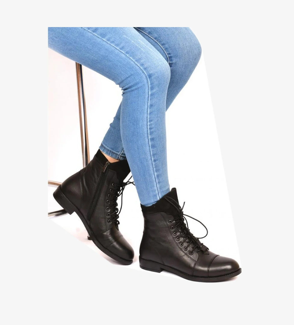 Scavia Orto pedik Comfort Hakiki Deri Bayan Bot