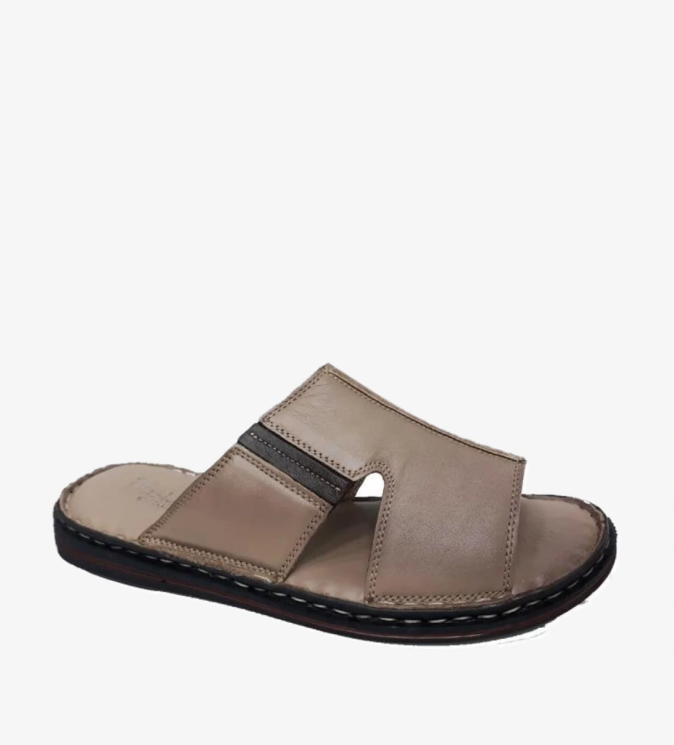 163 Hakiki Deri Anatomik Erkek Terlik - Görsel 1